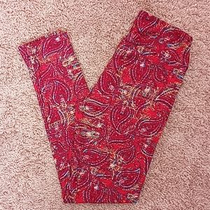 LuLaRoe Paisley Flames Leggings